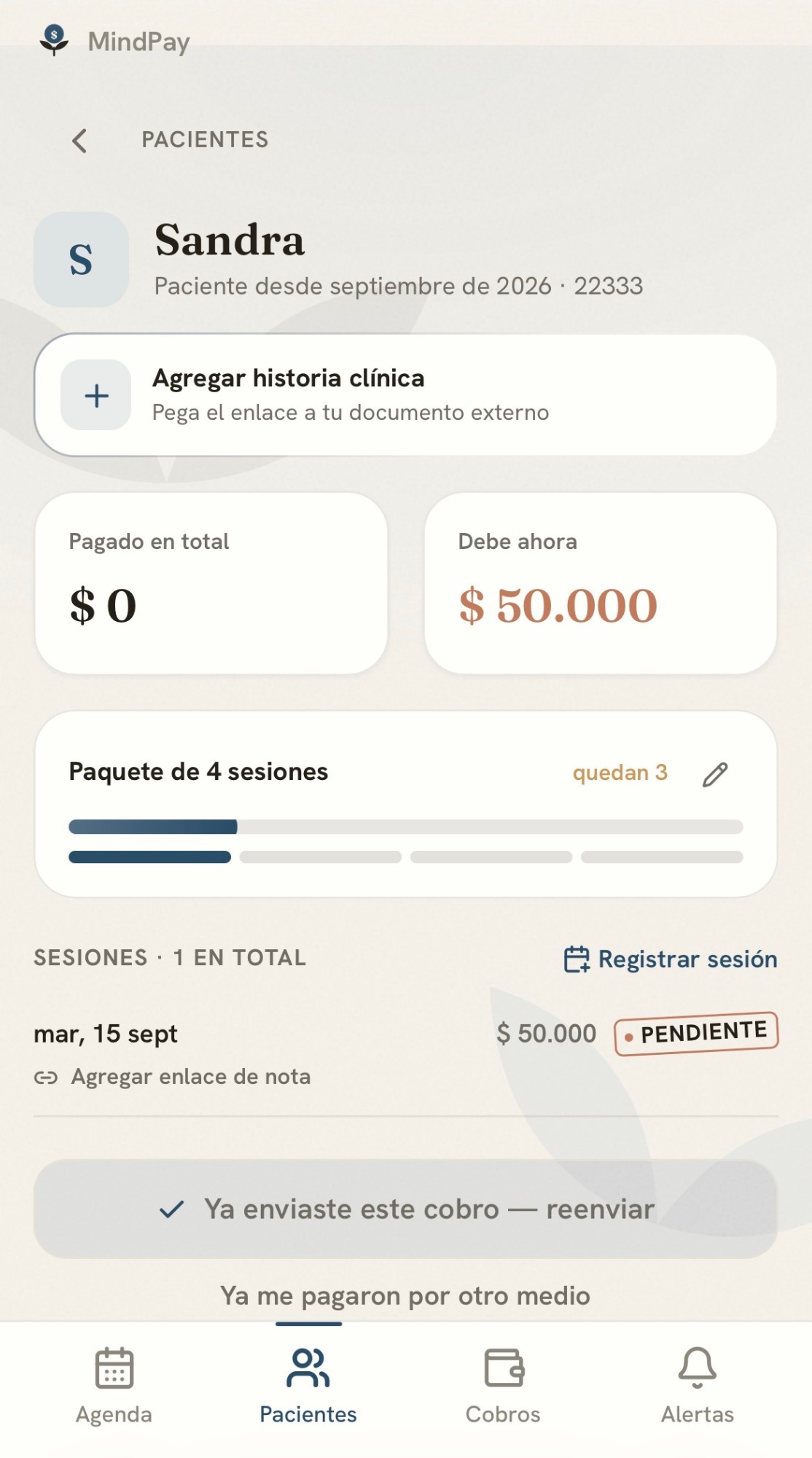 Cada paciente con su historia y sus pagos